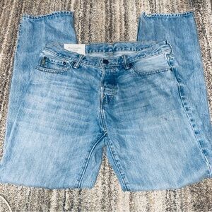Abercrombie & Fitch Men's Light Blue Straight Jeans